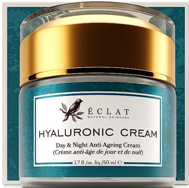 Crème à l'acide hyaluronique biologique  avec rétinol pour le visage - vitamines C et E -  3X PLUS EFFICACE avec 2% d'AH - Crème hydratante anti-âge + Rétinol Hydrate et raffermit jour et nuit - VEGAN / DÉVELOPPÉ PAR UN DERMATOLOGUE