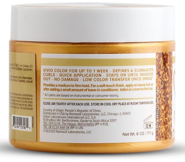 ORS Curls Unleashed Bombshell Color Blast Cire de maquillage temporaire pour cheveux, avec cire d'abeille hydratante et huile de ricin, pour une meilleure expérience de coloration