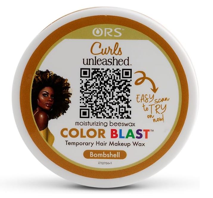 ORS Curls Unleashed Bombshell Color Blast Cire de maquillage temporaire pour cheveux, avec cire d'abeille hydratante et huile de ricin, pour une meilleure expérience de coloration