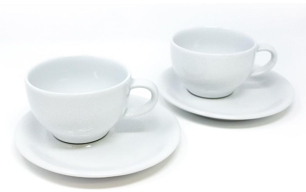 KAHLA Coffee Lovers Lot de 2 tasses à cappuccino et soucoupes en porcelaine blanche 0,25 l