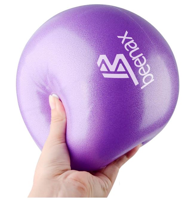 Beenax - Mini balle d'exercice avec petit tube de gonflage. Parfait pour le bender, le yoga, la stabilité, le pilates, l'entraînement de base et la thérapie physique (maison, salle de gym, bureau), 23 cm