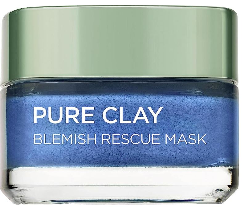 L'Oreal Paris - Masque visage aux algues bleues Pure Clay Blemish Rescue de L'Oréal Paris, 50 ml