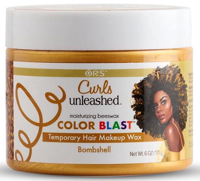 ORS Curls Unleashed Bombshell Color Blast Cire de maquillage temporaire pour cheveux, avec cire d'abeille hydratante et huile de ricin, pour une meilleure expérience de coloration