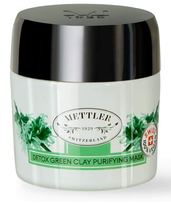 Mettler1929 Detox Masque Purifiant à l’Argile Verte, 50ml │pour peau mixte et grasse │végan – sans parabènes – Fabriqué en Suisse