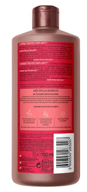 FRANCK PROVOST EXPERT PROTECTION 230°C Shampooing Professionnel Répare et Protège du Desséchement. Formule sans silicone pour un toucher cheveu naturel - 750 ml