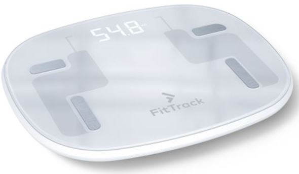 FitTrack Beebo Smart Family Scale (Digital) - Measures BMI &amp; Body Fat - Pregnant Women and Children Mode - Glass Bluetooth Bathroom Scale - IOS and Android App 