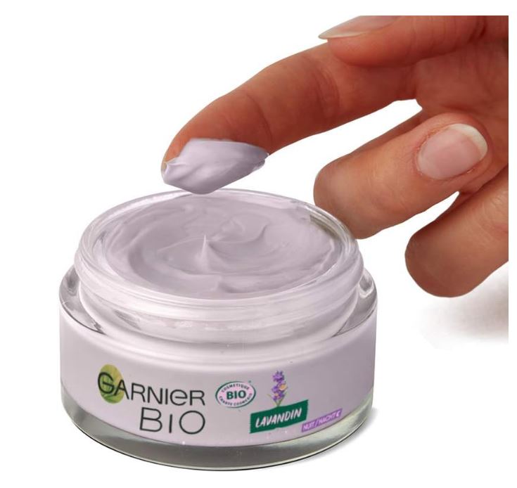 Garnier Bio - Crème de Nuit - Soin Anti-âge - Huile Essentielle de Lavandin Bio - Tous Types de Peaux, Même Sensibles - 50 mL