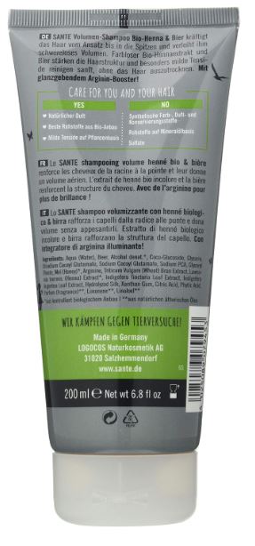 Sante Naturkosmetik Shampooing au henné 200 ml