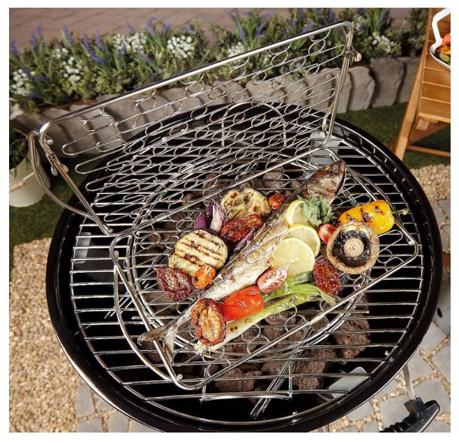 Berndes BBQ Grille de barbecue en acier inoxydable 37 x 21 cm