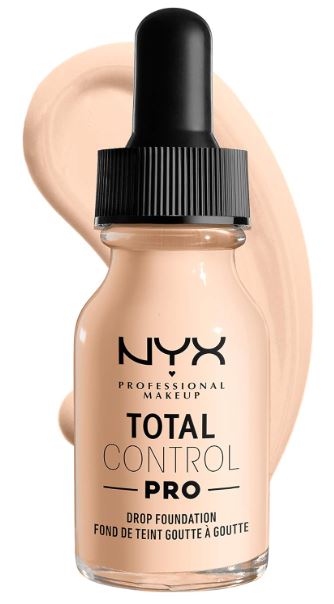 NYX PROFESSIONAL MAKEUP Total Control Pro Drop Fond de teint couvrable pour la peau – Clair pâle