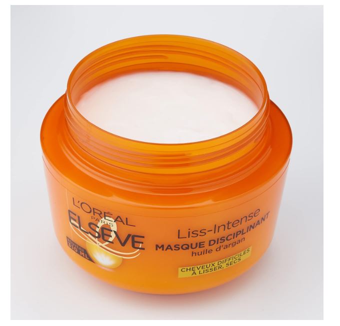 L’ORÉAL PARIS - Masque Disciplinant - Cheveux Difficiles à Lisser et Secs - Enrichi en Huile d'Argan - Elseve Liss-Intense - 300 ml