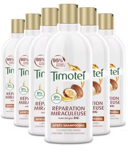 Timotei Après-Shampooing Réparation miraculeuse à huile d'argan Bio - Lot de 1 - 300ml