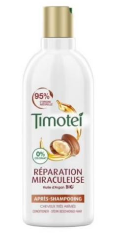 Timotei Après-Shampooing Réparation miraculeuse à huile d'argan Bio - Lot de 1 - 300ml