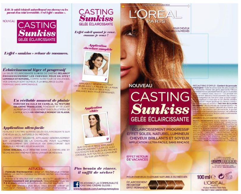 L'Oréal Paris Casting Sunkiss Gelée Eclaircissante - Pour Cheveux Châtains (01)- 100 ml