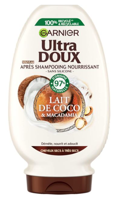 Garnier Ultra Doux Après-Shampooing au Lait de Coco et Macadamia 250 ml