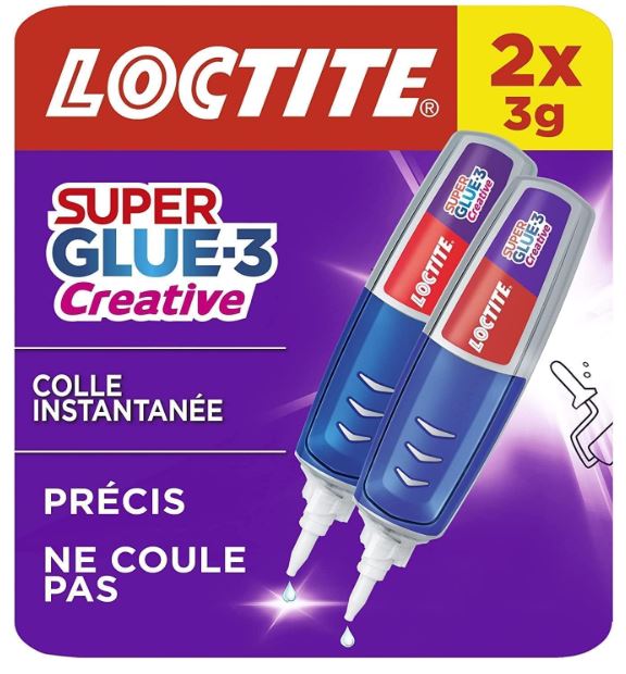 Loctite Super Glue-3 Creative lot de 2, colle instantanée sous forme de stylo pour applications précises, Gel Superglue, réajustable et ne coulant pas, colle universelle, 2 stylos 3g