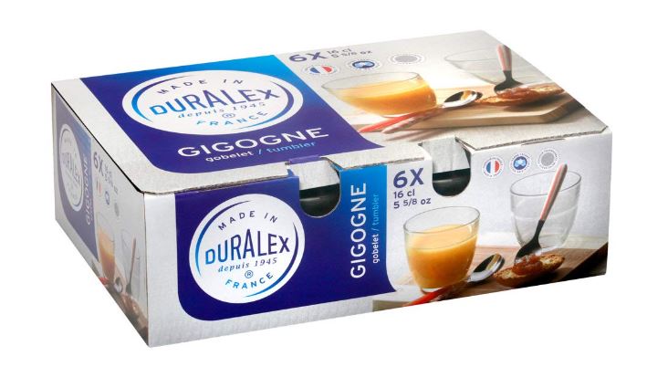 Duralex Gigogne lot de 6 Tasses 160 ml